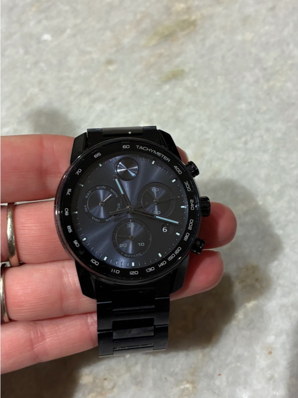 Movado Bold Verso Chronograph Watch 44mm - Gunmetal/Black - Picture 2 of 5